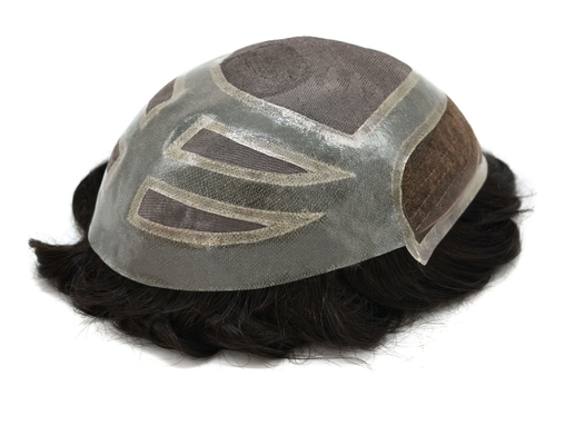 Human Hair Toupee for Men Remy Hair Grade and Full Cuticle