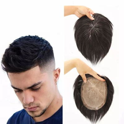 100%human hair Full cuticle Yes.100% Virgin Cuticle Aligned Hair Natural Toupee for Men