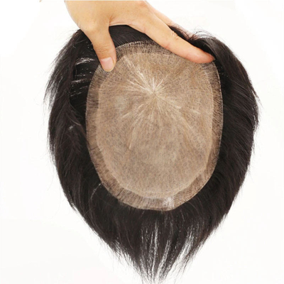100%human hair Full cuticle Yes.100% Virgin Cuticle Aligned Hair Natural Toupee for Men
