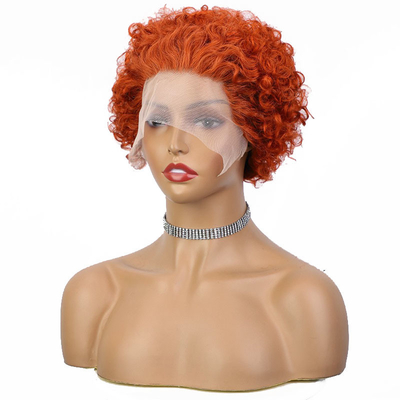 99J Burgundy Raw Indian Virgin Cuticle Aligned Human Hair Lace Front Wigs for Small Size