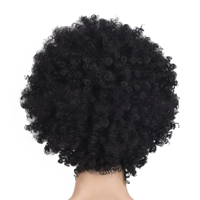 Short Hair Curly Wavy Wig for Black Ladies Machine Made Remy Hair Pixie Wig