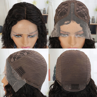 100% Human Hair Brazilian Lace Front Wig for Black Women Bob Style Short Wig