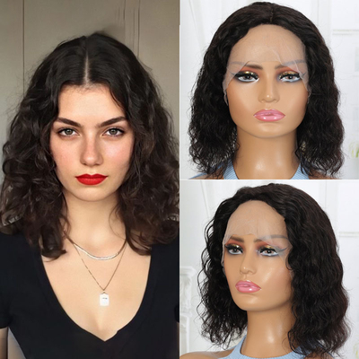 100% Human Hair Brazilian Lace Front Wig for Black Women Bob Style Short Wig