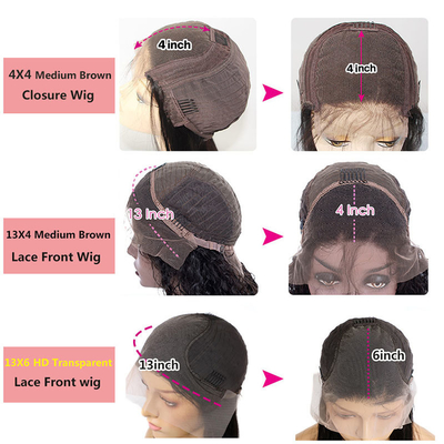 Remy Hair 180% Density Afro Kinky Curly 4*4/13*4/13*6 Lace Frontal BOB Wigs for Black Women 250g-450g