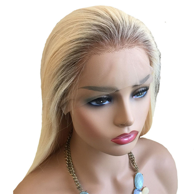 Soft and Shiny 613 Blonde Ombre Highlight Human Hair Hand Tied Wig for European Women