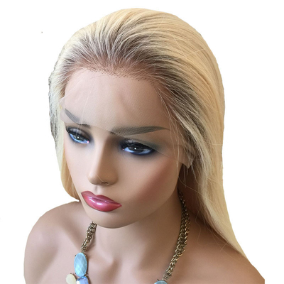 Soft and Shiny 613 Blonde Ombre Highlight Human Hair Hand Tied Wig for European Women