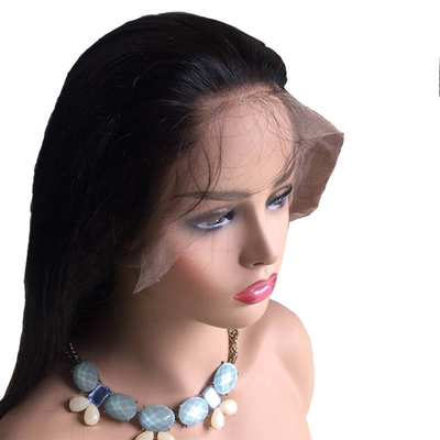 10-24inch Full Cuticle Natural Black Straight Full Lace Hand Made Human Remy Hair Wigs