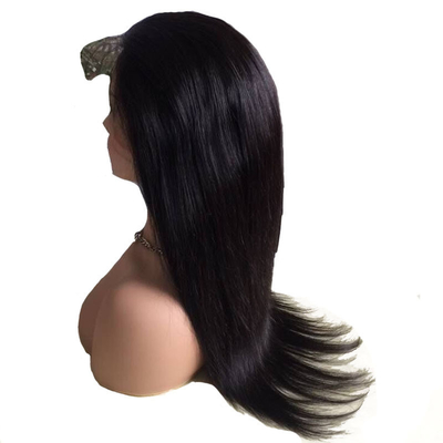 10-24inch Full Cuticle Natural Black Straight Full Lace Hand Made Human Remy Hair Wigs