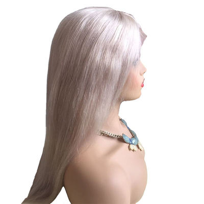 10-24 Inch Raw Human Hair Blonde Full Lace 360 Wig Hand Woven One Donor Light Color 613