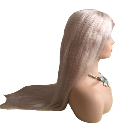 10-24 Inch Raw Human Hair Blonde Full Lace 360 Wig Hand Woven One Donor Light Color 613