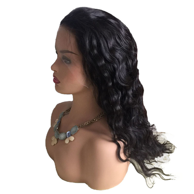 Small/Large/Average Size Natural Curly Virgin Brazilian Human Hair Full Lace Wigs