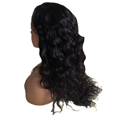 Natural Black Raw Virgin Remy Full Lace Hand Tied Wigs with Hair Bangs Perruque Vendors