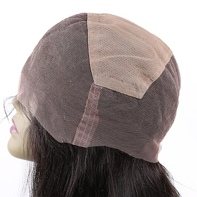 Natural Black Raw Virgin Remy Full Lace Hand Tied Wigs with Hair Bangs Perruque Vendors