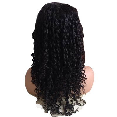 Natural Black Raw Virgin Remy Full Lace Hand Tied Wigs with Hair Bangs Perruque Vendors