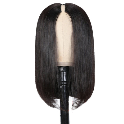 Short 2022 Fashion Design Water Wave Cuticle Aligned V-part Non Lace Human Hair Wig