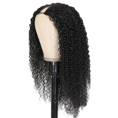 8-32inch V Part Wig Human Hair Raw Burmese Hair for Natural Hairline and Kinky Curly Look