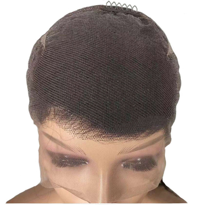 10-24 Inch Brazilian Curly Remy Human Hair Full Lace Wig Hand Tied Transparent French Lace