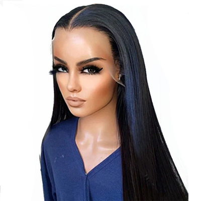 ALL COLORS Suitable Dying 250% Density HD Lace Human Hair Wigs for Black Women Hand Tied