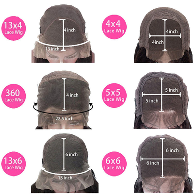 Swiss Lace Deep Wave Transparent Lace Frontal Wigs for Light Brown Lace Base Material