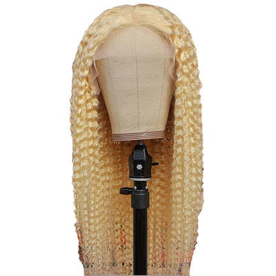 Hair Grade Remy Hair Italian Long Curly Transparent Lace Front 613 Blonde Human Hair Wigs