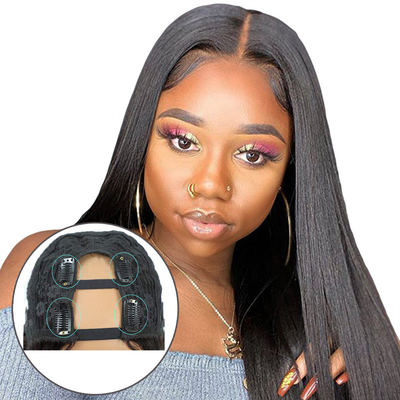 150 Density P4/30 Glueless Machine Made U Part Brazilian Hair Wig for Black Women