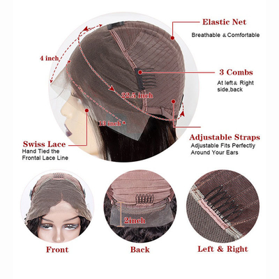 13x4 HD Lace Frontal Wigs Full Cuticle Peruvian Body Wave Human Hair Wigs 12-30 inch
