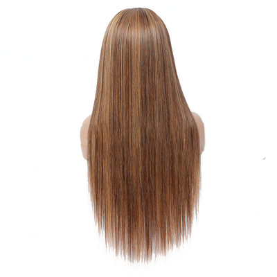 100% Top Human Hair Brazilian Hair Highlight Headband Glueless Wig P4/27 For Black Women