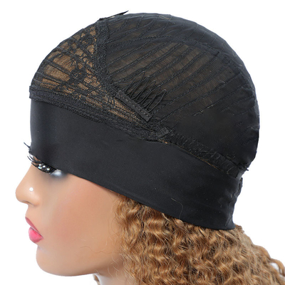 Real Human Hair Jerry Curly Half Wig With Headband for Afro Girls Hairstyle 10-30inch