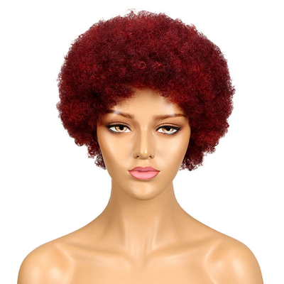 Raw Indian Human Hair Cuticle Aligned Pixie Cut Afro Curly Wigs GS Supplies 250g-450g