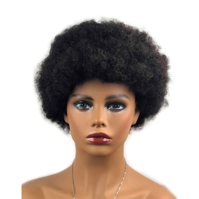 Raw Indian Human Hair Cuticle Aligned Pixie Cut Afro Curly Wigs GS Supplies 250g-450g