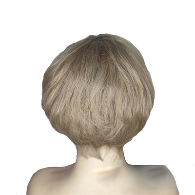 6'' Short Glueless Natural Pixie Cut Brazilian Perruque Human Hair Wigs for White Women