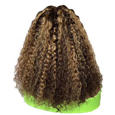 8inch HD Lace Front Peruvian Water Wave Short Blunt Cut Curly Bob Human Hair Wigs fo