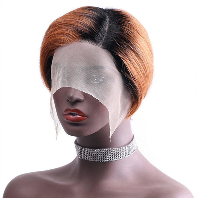 Top Hair T1B/30 Front Lace Human Hair 100% Short Wigs Natural Perruques Pieces for Women