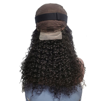 100% Human Hair Full HD Lace Bob Wigs Water Wave for Brazilian Hair in Dark Brown