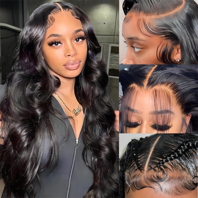 360 Full 13x6 Hd Lace Front Virgin Hair Wigs 100% Raw Natural Human Hair With Frontal