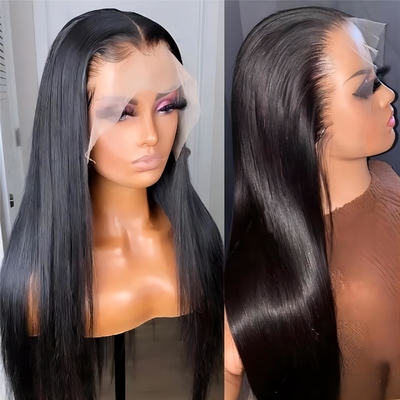 Full Hd Lace Front Human Hair Frontal Wigs Pre Plucked With Swiss Lace Base Material
