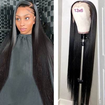 Average Size Lace Front Original Brazilian Natural Human Hair Wig For Black Women
