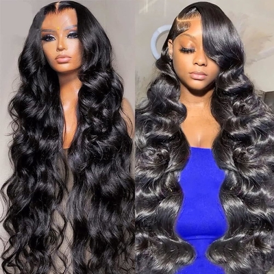 Average Size Lace Front Original Brazilian Natural Human Hair Wig For Black Women