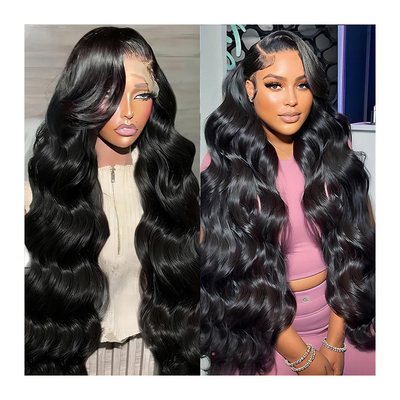 Virgin Hair Frontal Wig with Swiss Lace Openings and Raw Indian Hair