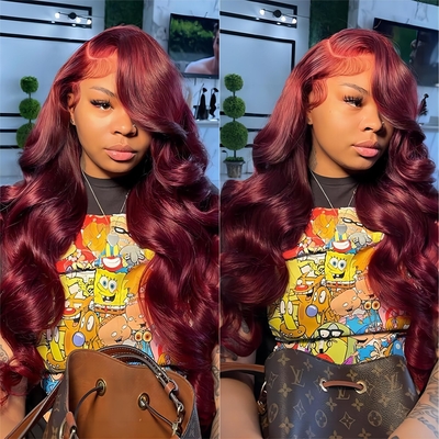 Virgin Hair Frontal Wig with Swiss Lace Openings and Raw Indian Hair