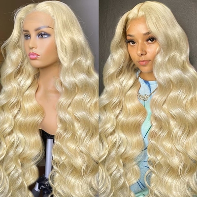 Chinese Hair 613 Blonde 13X6 Hd Full Lace Frontal Raw Human Hair Wig With Baby Hair