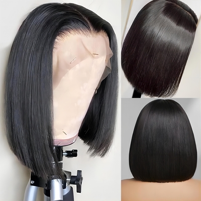 Brazilian Hair Short Bob Transparent Bob Wigs Hd Lace Front Human Hair Wigs 8-14 Inch