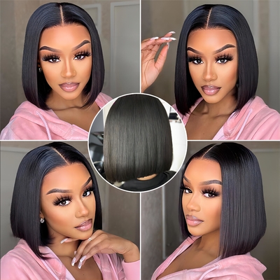 Brazilian Hair Short Bob Transparent Bob Wigs Hd Lace Front Human Hair Wigs 8-14 Inch