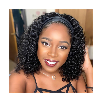 Lace Wig Type None Lace Wigs 100% Human Hair Headband Cuticle Aligned Raw Hair Wig