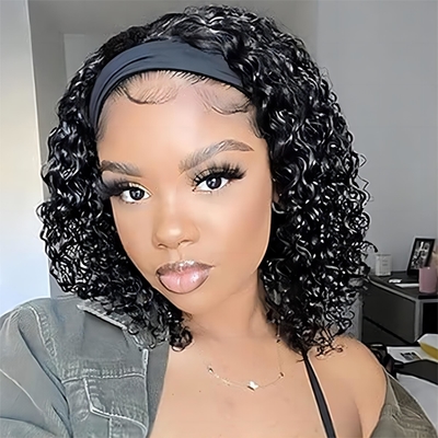 Lace Wig Type None Lace Wigs 100% Human Hair Headband Cuticle Aligned Raw Hair Wig