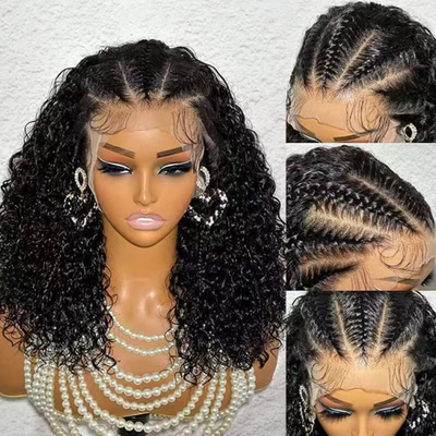 100% Human Hair Blend Virgin Wigs Remy Hair Grade Lace Front Wigs