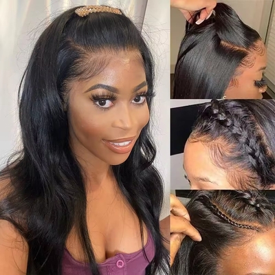 250g-450g Original Brazilian Bone Straight 360 Human Hair Wigs For Black Women